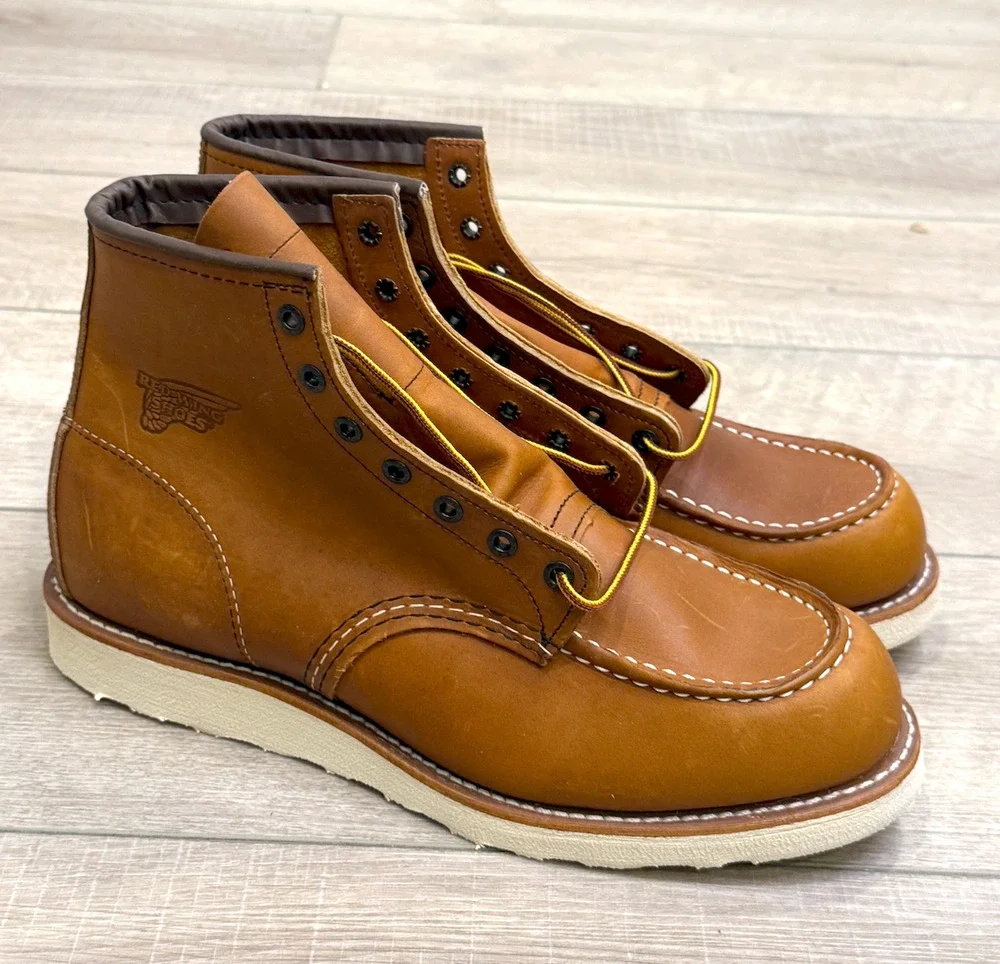 NEW RED WING 10875 TRACTION TRED MOC TOE 6-INCH SOFT TOE BOOTS SZ 10.5 D
